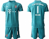 2020-21 Bayern Munich 1 NEUER Blue Goalkeeper Soccer Jersey,baseball caps,new era cap wholesale,wholesale hats
